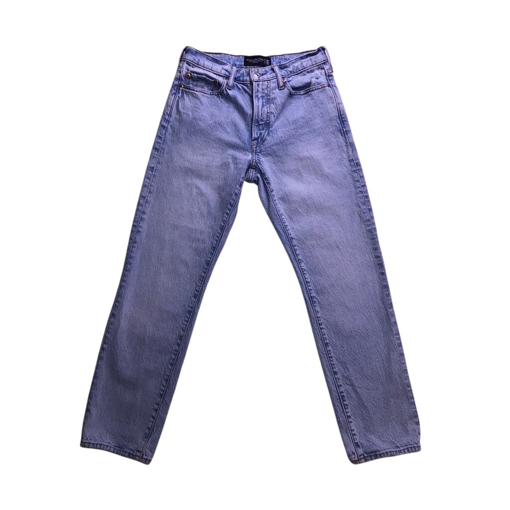 Abercrombie & Fitch Straight Jeans Womens 29 Light Blue Vintage Stretch Denim